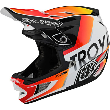 TROY LEE DESIGNS D4 COMPOSITE MIPS MTB Helmet White/Orange 2023 0